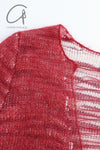 SWAYING/KNIT V-neck floating jumper SW24RE1T05 red